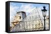 Paris Louvre - In the Style of Oil Painting-Philippe Hugonnard-Framed Stretched Canvas
