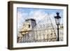 Paris Louvre - In the Style of Oil Painting-Philippe Hugonnard-Framed Giclee Print