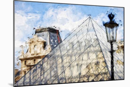 Paris Louvre - In the Style of Oil Painting-Philippe Hugonnard-Mounted Giclee Print