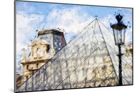Paris Louvre - In the Style of Oil Painting-Philippe Hugonnard-Mounted Giclee Print