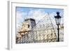 Paris Louvre - In the Style of Oil Painting-Philippe Hugonnard-Framed Giclee Print