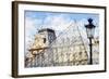 Paris Louvre - In the Style of Oil Painting-Philippe Hugonnard-Framed Giclee Print