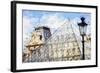 Paris Louvre - In the Style of Oil Painting-Philippe Hugonnard-Framed Giclee Print