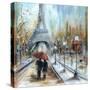 Paris Lovers I-Marilyn Dunlap-Stretched Canvas