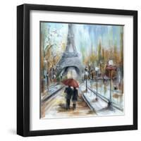 Paris Lovers I-Marilyn Dunlap-Framed Art Print