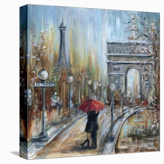 Paris Lovers II-Marilyn Dunlap-Stretched Canvas