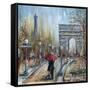 Paris Lovers II-Marilyn Dunlap-Framed Stretched Canvas