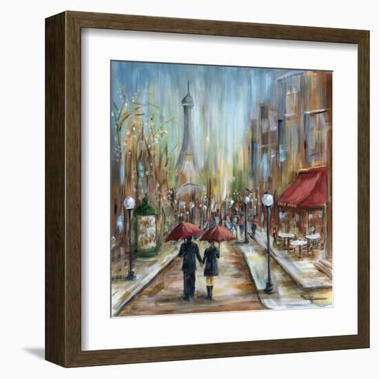 Paris Lovers III-Marilyn Dunlap-Framed Art Print