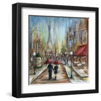 Paris Lovers III-Marilyn Dunlap-Framed Art Print