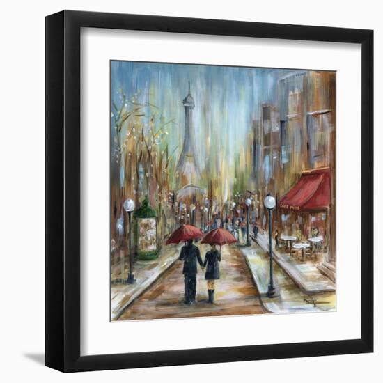 Paris Lovers III-Marilyn Dunlap-Framed Art Print