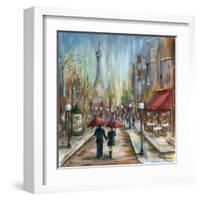 Paris Lovers III-Marilyn Dunlap-Framed Art Print