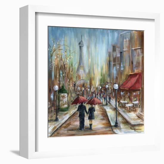 Paris Lovers III-Marilyn Dunlap-Framed Art Print