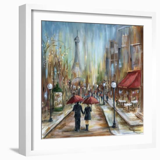 Paris Lovers III-Marilyn Dunlap-Framed Art Print