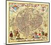 Paris Map by Rossingol 1576-null-Mounted Art Print