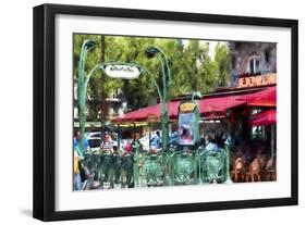 Paris Metro Entrance-Philippe Hugonnard-Framed Giclee Print