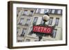 Paris Metro Signpost-Cora Niele-Framed Giclee Print