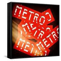 Paris Metro Signs-Philippe Hugonnard-Framed Stretched Canvas