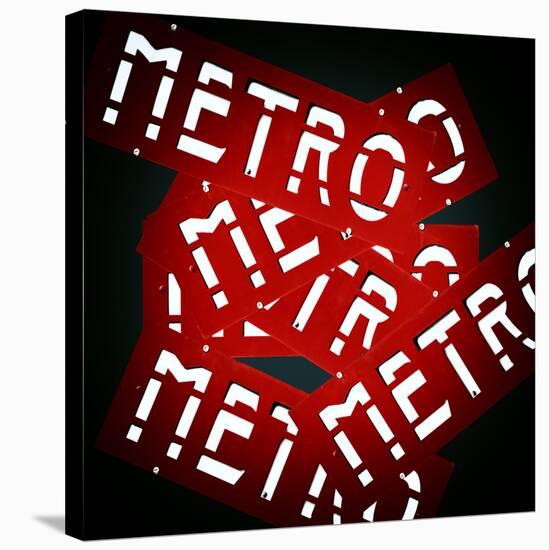 Paris Metro Signs-Philippe Hugonnard-Stretched Canvas