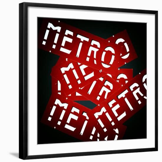 Paris Metro Signs-Philippe Hugonnard-Framed Photographic Print