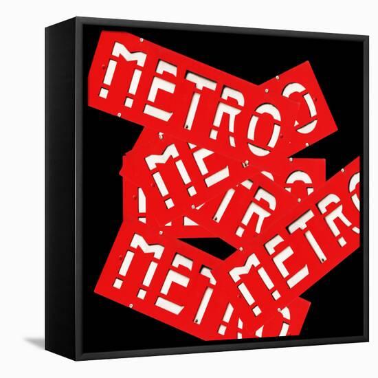 Paris Metro Signs-Philippe Hugonnard-Framed Stretched Canvas