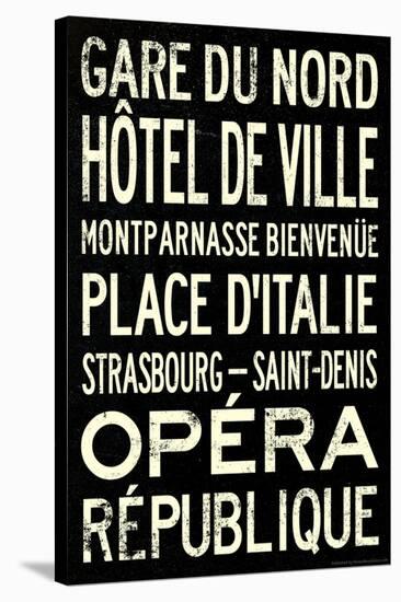 Paris Metro Stations Vintage Retro Metro Travel-null-Stretched Canvas