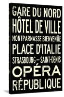 Paris Metro Stations Vintage RetroMetro Travel Poster-null-Stretched Canvas