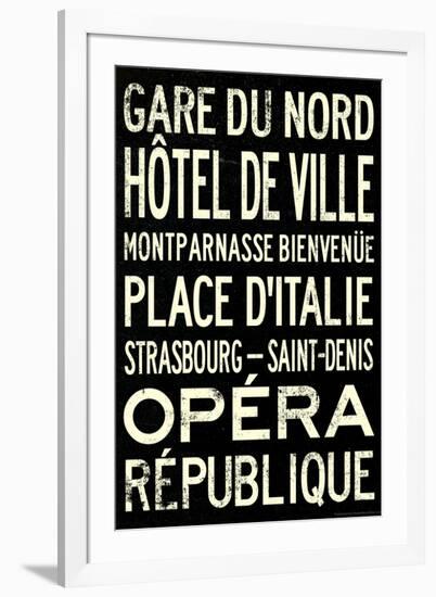 Paris Metro Stations Vintage RetroMetro Travel-null-Framed Art Print