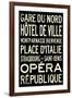 Paris Metro Stations Vintage RetroMetro Travel-null-Framed Art Print