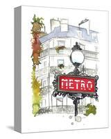 Paris Metro-Jessica Durrant-Stretched Canvas