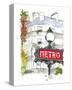 Paris Metro-Jessica Durrant-Stretched Canvas