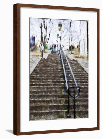 Paris Montmartre II - In the Style of Oil Painting-Philippe Hugonnard-Framed Giclee Print