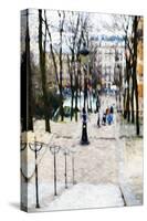 Paris Montmartre IV - In the Style of Oil Painting-Philippe Hugonnard-Stretched Canvas