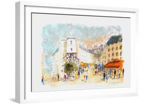 Paris, Montmartre La Rue Lepic-Urbain Huchet-Framed Limited Edition