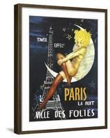 Paris Moon-null-Framed Premium Giclee Print