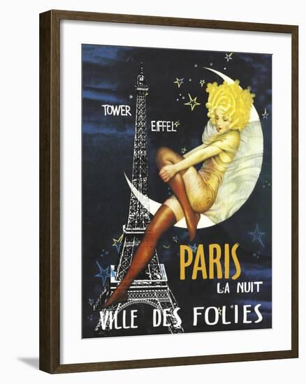 Paris Moon-null-Framed Premium Giclee Print