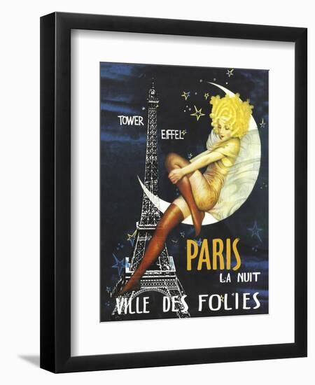 Paris Moon-null-Framed Premium Giclee Print