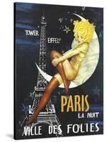 Paris Moon-null-Stretched Canvas