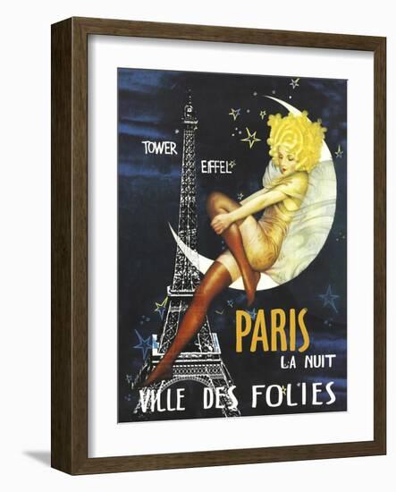 Paris Moon-null-Framed Premium Giclee Print