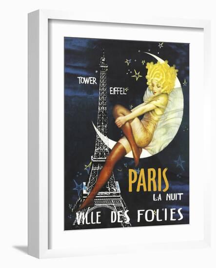 Paris Moon-null-Framed Premium Giclee Print