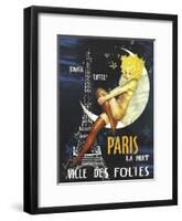 Paris Moon-null-Framed Giclee Print