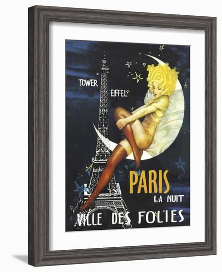Paris Moon-null-Framed Giclee Print