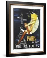 Paris Moon-null-Framed Giclee Print