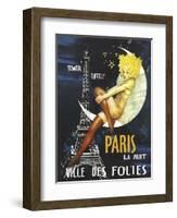 Paris Moon-null-Framed Giclee Print