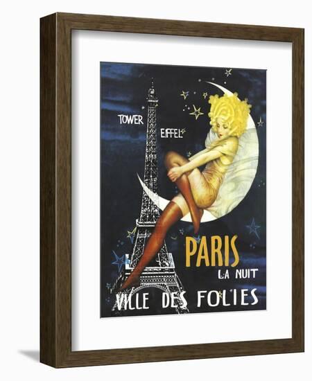 Paris Moon-null-Framed Giclee Print