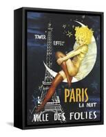 Paris Moon-null-Framed Stretched Canvas