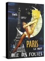 Paris Moon-null-Stretched Canvas