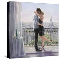 Paris Morning Romance-Karen Wallis-Stretched Canvas