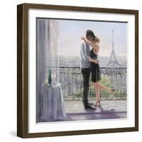 Paris Morning Romance-Karen Wallis-Framed Art Print