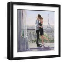 Paris Morning Romance-Karen Wallis-Framed Art Print