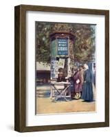 Paris, News Kiosk C20-Mortimer Menpes-Framed Art Print